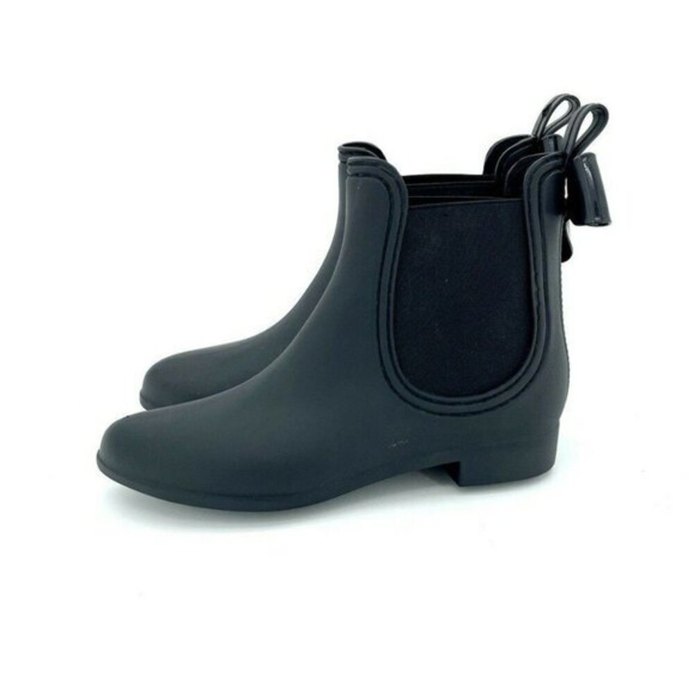 Catherine Malandrino Boots Matte Bow Chelsea Rain Rubber Boots SZ 8 NEW